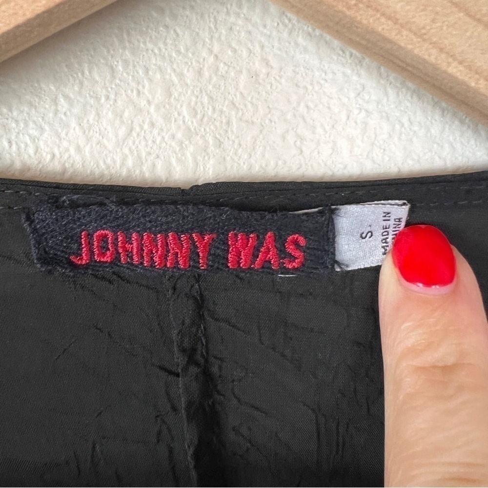 Johnny Was Cabo Embroidered Floral Button Down Blouse - Picture 4 of 5
